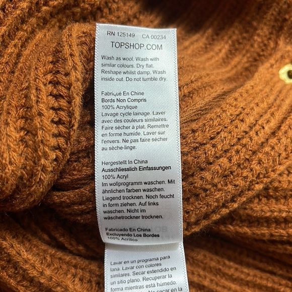 Topshop ribbed side button Sweater - Picture 6 of 6